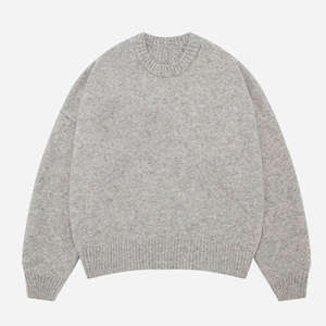 Pulls en cachemire et laine classiques pour hommes en gros, pulls en mohair courts, pulls en mohair à col rond, pulls en mohair surdimensionnés - Product Image 1