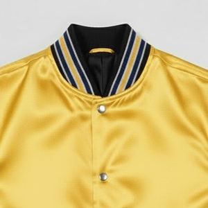 Nouvelle veste bomber en satin personnalisée 2026, polyester, hiver, hommes et femmes, veste de baseball en satin, veste universitaire, écologique - Product Image 4