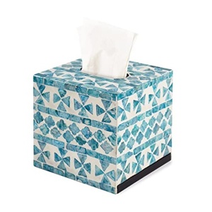 Porte-mouchoirs élégant en incrustation d'os Boîte à mouchoirs de cuisine carrée créative pour le stockage de serviettes de mariage et de restaurant au meilleur prix - Product Image 2