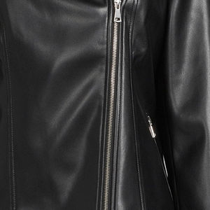 Chaqueta de Cuero para Mujer, Cuello Alto Estampado, Forro de Cuero, Acolchada, Cálida para Invierno, Transpirable, Ecológica, de Secado Rápido, Servicio OEM ODM - Product Image 6