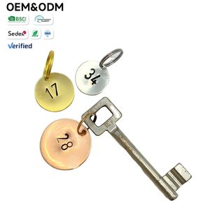 Металлические бирки для ключей на заказ - гравированные номерные диски из латуни, меди, нержавеющей стали для идентификации ключей - Product Image 1