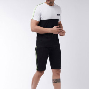 Unique Simple Style Breathable Cotton Made <b>T</b>-<b>Shirt</b> & <b>Shorts</b> <b>Set</b> Drawstring Wholesale <b>Men</b> Casual <b>T</b>-<b>Shirt</b> & <b>Shorts</b> <b>Set</b> - Product Image 3