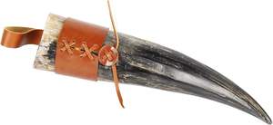 Corne à boire viking médiévale artisanale 100% naturelle, couleur antique, économique, avec support, corne à boire sculptée, offre de vente - Product Image 3