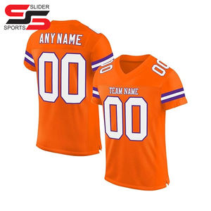 Camiseta de fútbol personalizada para jóvenes y adultos al por mayor, camiseta de fútbol americano lisa de poliéster de malla en blanco, kit de fútbol del equipo universitario - Product Image 3