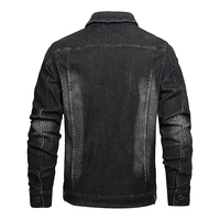 Veste en jean vintage pour homme, automne-hiver, effet délavé, personnalisable, haute qualité, streetwear, décontractée, broderie, coupe-vent