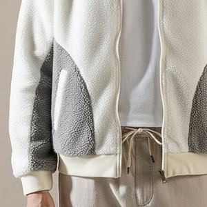 New Arrival Mountline <b>Sherpa</b> Fleece <b>Jacket</b> Customized Design Stand High Street Durable Windproof Warm Reversible Breathable - Product Image 4