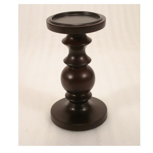 <b>Large</b> Size Solid Wood Pillar <b>Candle</b> Holder for Home Living Room Table Top Decoration Use Handcrafted Solid Wood Pillar Holder - Product Image 3