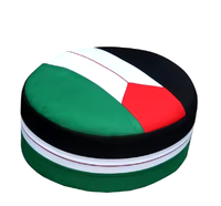 Chapeau Kufi Bisaan noir pour hommes, ajustable, vente en gros avec logo personnalisé pour la prière, usage quotidien décontracté pour adultes, toutes saisons