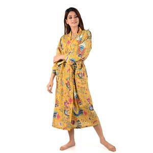 Bata Kaftan, Ropa Textil, Kimono, Ropa de Casa, Bata de Baño de Algodón, Ropa de Casa, Bata de Alta Calidad, Ropa de Estar para Mujer - Product Image 4