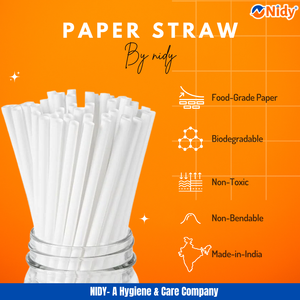 Pailles en papier Nidy, pailles écologiques de qualité alimentaire pour une expérience de boisson sûre, compostable et durable. - Product Image 4
