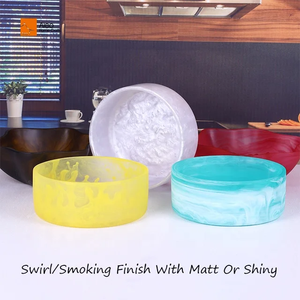 Bol à mélanger en résine tendance, finition de haute qualité, bol en résine pour mariage, restaurant, hôtel, bol à fruits en résine, bol de service en résine - Product Image 4