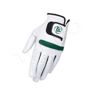 Gant de golf en cuir antidérapant hommes femmes respirant en peau de mouton poignée souple gants de golf personnalisés blanc Logo personnalisé - Product Image 5