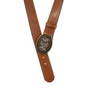 Best Selling Unique Bavarian Belt Buckle Custom Made Size Lederhosen Brown Belts 100% Premium Quality Leather Lederhosen Belts