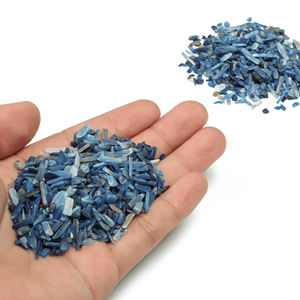 Vente en gros de puces de kynite bleue pierre naturelle lapidaire décorative pour la fabrication de bijoux approvisionnement en vrac Chine - Product Image 2