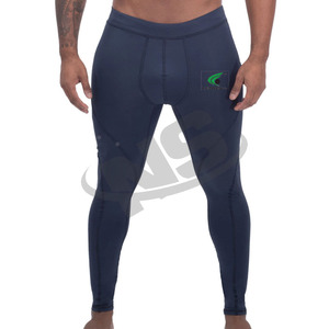 Leggings de compression pour hommes Active Stretch, pantalon d'entraînement hautement élastique, collants de sport pour la course à pied, couleur unie, salle de sport, usine du Pakistan 2025 - Product Image 4