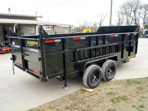 Remolque Volquete Telescópico de 7x16 Pies con Laterales de 3 Pies con Recubrimiento en Polvo (2) Ejes de 7K GVWR para Tractor Agrícola Componentes Principales Motor de Engranajes Inclinado - Product Image 6