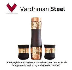 Botella de Cobre Curva de Terciopelo de 330 g de Primera Calidad al por Mayor, 1 L, Agrega un Toque de Elegancia a tu Día con la Botella de Cobre - Product Image 2