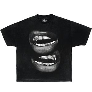 Camisetas de gran tamaño Assali para hombre de alta calidad, Camiseta de punto informal de verano con estampado completo, patrón de manga corta, teñido liso, venta al por mayor - Product Image 3