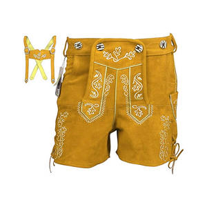 Custom Logo Lightweight Bavarian <b>Leather</b> Cargo <b>Shorts</b> Outdoor Use Elastic Waist Closure Price - Product Image 2