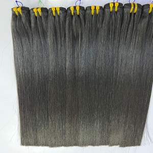 Vente en gros d'os vietnamien paquets de cheveux Remy raides avec cuticule alignée donneur unique HD dentelle 4*4 5*5 6*6 7*7 Source de cheveux chinois - Product Image 2