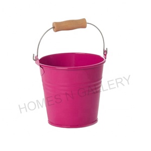 2023 Latest Metal Iron Galvanized Home Decorative Tin <b>Small</b> Round Golden Finishing Flower Bucket <b>Pots</b> At Cheap Price From India - Product Image 6
