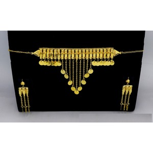 MartaSha High Quality Gold Plated Pure Brass Jewellery Set Traditional UAE Dubai Designer for <b>Weddings</b> and Parties - Product Image 1