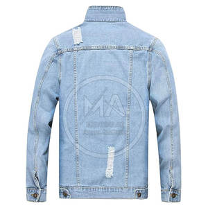 Nouvelle arrivée de fabrication en usine veste en jean pour hommes à manches longues veste d'hiver en jean pour hommes personnalisée en gros - Product Image 2