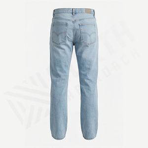 Pantalones Vaqueros Ajustados Casuales para Hombre, Estilo Moderno, Cierre de Cremallera, Ajustados, Elásticos, con Decoración Rasgada, Color Personalizado - Product Image 2