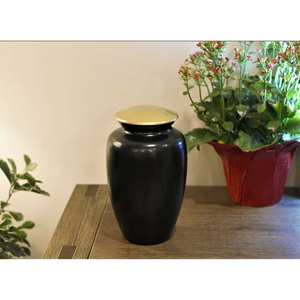 Urna funeraria de aluminio blanco para cenizas humanas Contenedor de cenizas para adultos Fabricante exportador India - Product Image 4