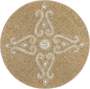 Sets de table ronds perlés de qualité supérieure, écologiques et durables, pour les mariages, les banquets et les hôtels - Product Image 2