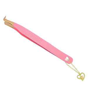 Custom Made High Quality Stainless Steel <b>Eyelash</b> Tweezers Beauty Tool Reusable <b>Applicator</b> <b>Eyelash</b> Tweezer - Product Image 1