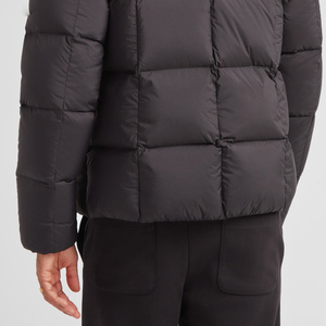 Veste matelassée pour homme avec fermeture éclair, logo personnalisé, idéale pour l'hiver, couleur unie / prix de gros, col montant - Product Image 6