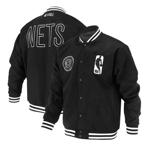 Corps en laine de veste Varsity Letterman personnalisable de haute qualité avec manches en cuir véritable - Product Image 6