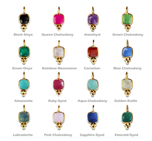 Rainbow Moonstone Fancy Bisel Charms Colgante - Product Image 5