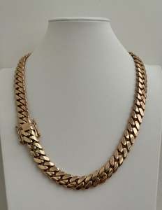 Chaîne à maillons cubains 14MM VVS1 Moissanite avec argent sterling 925 passer le testeur de diamant - Product Image 2