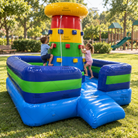 Mur d'escalade gonflable scellé sur mesure pour enfants, équipement d'escalade commercial pour aire de jeux extérieure