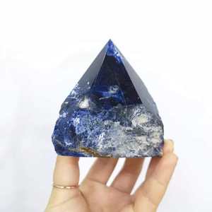 Wholesale Natural <b>Stone</b> Lapiz Lazuli Top Polished Raw Point With Natural Base Crystal Point and Tower for Reiki & Decoration <b>semi</b>-<b>precious</b> <b>stone</b> <b>craft</b> - Product Image 1