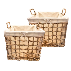 ตะกร้าหวายหญ้าทะเลสานด้วยมือสไตล์เวียดนาม, ตะกร้าใส่ของตกแต่งบ้านหรูหราและยั่งยืน - Product Image 1