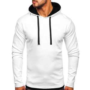 เสื้อสเวตเตอร์ผ้าฝ้ายแบบสวมหัวสำหรับผู้ชายเสื้อฮู้ดแบบสวมหัวมีฮู้ดผ้าคอตตอนผสมดีไซน์ส่วนตัวโลโก้ออกแบบได้ตามต้องการ - Product Image 1