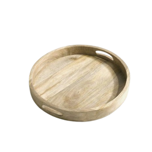 Plateaux de service en bois de style nordique de qualité supérieure au design côtelé Plateau de service décoratif en bois pour la table d'ustensiles de cuisine - Product Image 4