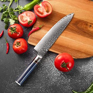 Cuchillos de Cocina Profesionales de Acero Damasco Japonés con Alto Contenido de Carbono, Hoja Fija y Afilada, Marca PRESTIGE BLADES, Personalizados al por Mayor, OEM, ODM - Product Image 6