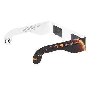 <span class=keywords><strong>Lunettes</strong></span> d'observation de l'<span class=keywords><strong>éclipse</strong></span> <span class=keywords><strong>solaire</strong></span> en papier certifiées ISO 12312-2 2026 et 2027, vente en gros, verres PET noirs UV400, monture carrée EG50 - Product Image 4