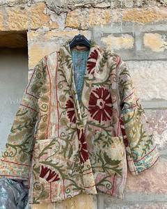 Vintage Kantha Suzani Vestes Coton Kantha Manteau Suzani Broderie Vestes Courtes - Product Image 3