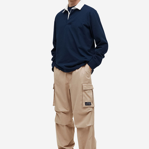 Ensembles de survêtement et de survêtement à col rond en coton décontracté grande taille pour hommes pour l'automne et l'hiver en toile tissu - Product Image 4
