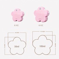 Flacon de parfum en forme de fleur personnalisé, emballage de parfum de voyage vide en PP+ABS, 50 ml/100 ml