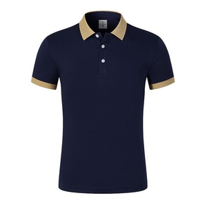 Golf de secado rápido de manga corta para hombre de alta calidad para Polo Logo personalizado 100% algodón/poliéster patrón sólido entrega rápida - Product Image 3