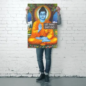 Affiche murale Bouddha avec citation inspirante « Laisse tomber ça » - Product Image 5