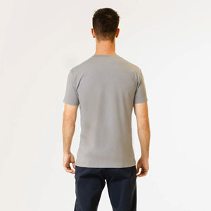 Camiseta con serigrafía gris, camiseta transpirable de colores claros, Camiseta con estampado personalizado para hombre - Product Image 4