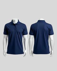 Camiseta Polo de Manga Corta para Hombre, 100% Algodón, Transpirable, Diseño Sólido Informal, Talla Grande, Logotipo Bordado - Product Image 2