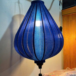 Hoi an lanternes en soie colorées vietnamiennes cadre en bambou pour décoration murale plafond affiche festive décoration folklorique d'affaires - Product Image 1